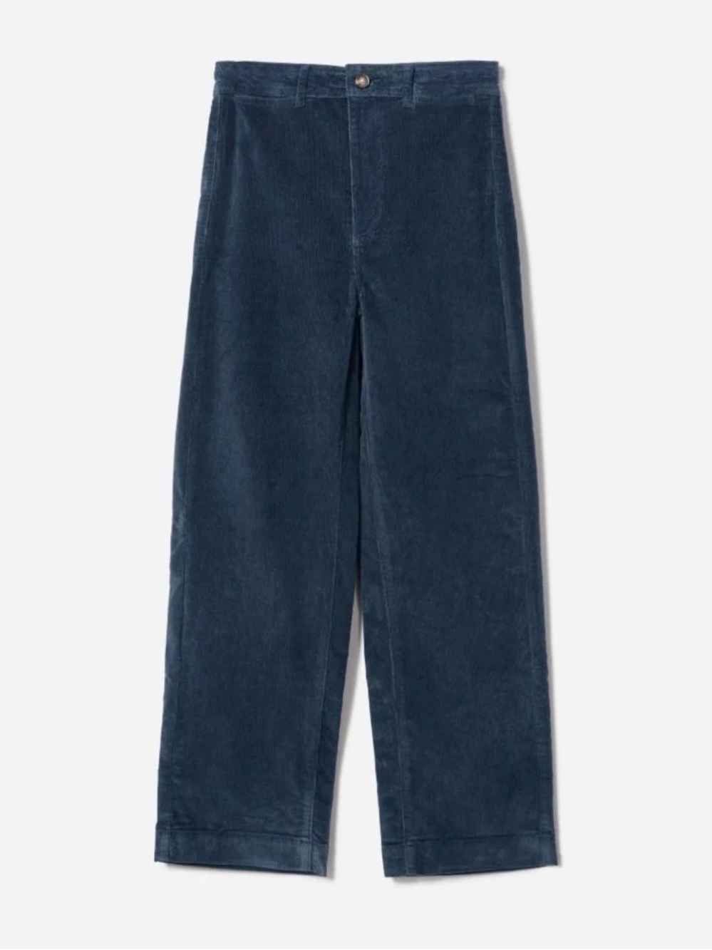 Everlane Women's Navy Corduroy Wide-Leg Pants